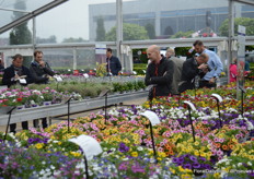 Inside the tent at the site of Florensis.